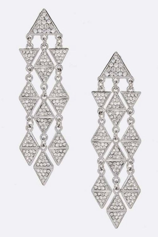 Triangle Chandelier Earrings