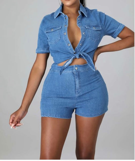 Kimmy Denim Romper